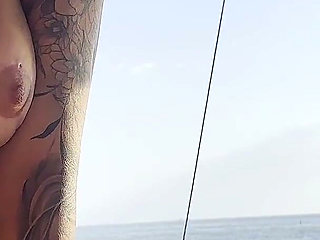 I Like It When a Girl Plays with My Cock on the Beach-giving Me a Blowjob and a Handjob by the Seaside
