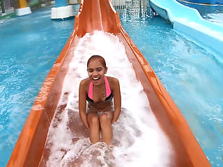 Waterpark fun and exciting sex at home after