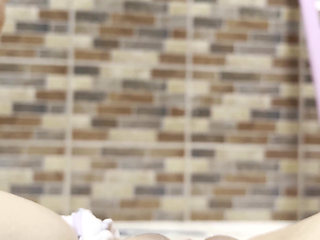 Woman Waits for Everyone to Leave the House so She Can Go Out to the Patio and Masturbate Her Pink Pussy to Her Heart's Content.