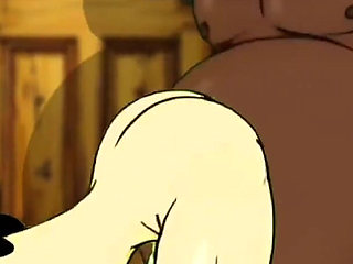 Valentine's Day. Cartoon in Which a Wife Is Fucked in a Public Toilet