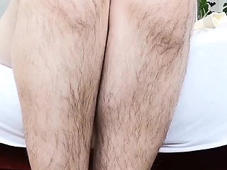 Lotioning my hairy legs