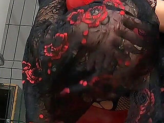 Sexy Cage Dance - Red Lingerie, Body Stockings & Sensual Moves 320