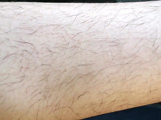 Extreme close-up hairy worship