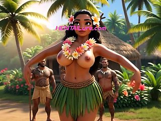 Big Ass Beauty Moana Fucked In Group By Tribal Villagers