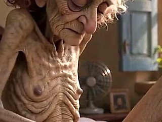 Very Old Widow Masturbates Her Wrinkled Pussy Alone and Craves a Huge Cock