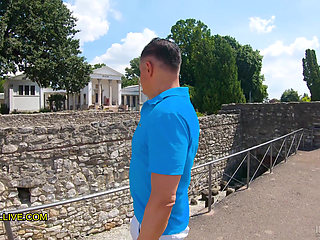 Busty blonde step mom goes to the roman ruins with her stepson learns something new!