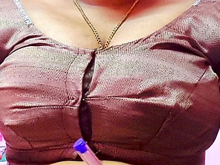 My best friend's mom uses her big boobs