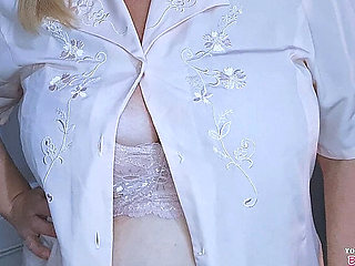 Granny Jane's Huge Natural Tits - Homemade BBW MILF Action