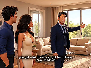 Bisexual THREESOME MMF. Couple fucked a stranger AI Cartoon