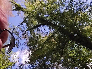 walking naked in the forest