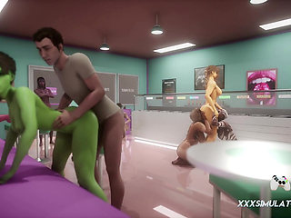 A Wet Creampie Ends This 3D Quickie in Sensual Treats Part 2