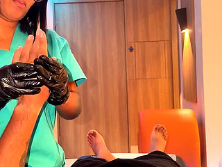 POV Sensual Latina Massage - Relaxing Music, HJ & Blowjob Finish