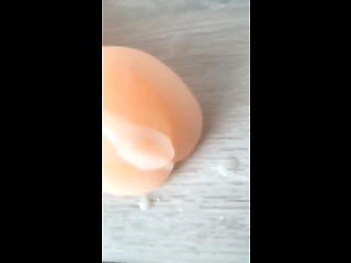 Twink Licks Own Cum From Fake Pussy