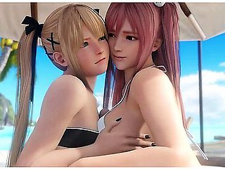 Honoka And Marie Rose Enjoying The Beach