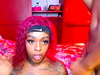 Ebony Babe Sucks BBCs Live Part 1