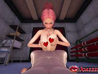 Kushine Frenulum Titfuck 3D Hentai Rule34 - Free Hands Blowjob and Facial Cumshot