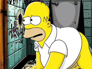 Hot Married MILF Cheats in Dirty Public Toilet - Simpsons Hentai Parody