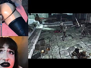 Watch brunette mistress toying her ass in fetish solo