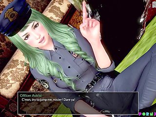 Hot mummy in public showing off her curves anime style