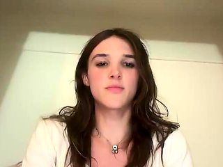 Cute curly brunette solo webcam masturbation