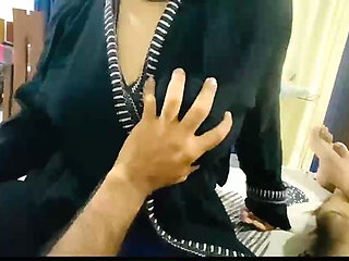 Indian teacher press muslim hijaby girl boobs without permision  class boys do same