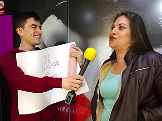 Brunette with a pretty face wants the biggest dildo toy