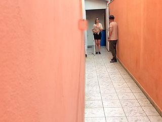 Playing freeze tag with the blind girl in the alley.