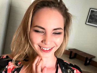 Curly Blonde Teen Records Solo Dildo Masturbation More at