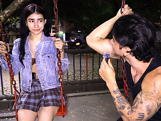 She Was Shy but Curious - Playground Interview Turns Into All-night Anal