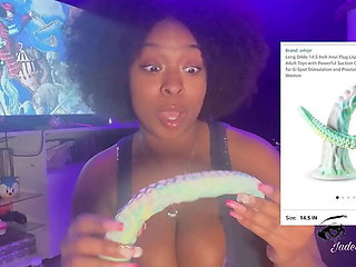 JadeeNasty Anal Toy Review - Chubby Girl Squirt Orgasm & Cumshot