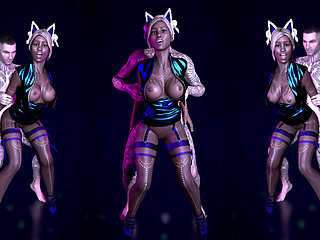 Hot Mulatto Babe Gets Fucked by Big White Cock at Nightclub