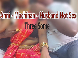 Indian Bhabhi Fucks with Husband and Stepbrother