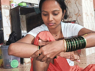Marathi Wife Given Blowjob Husband to Thanks for Bangles