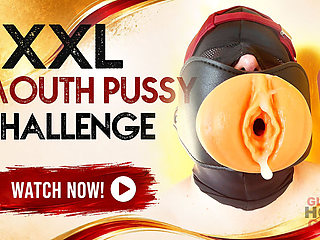A Really Big Xxl Cock Penetrates Through the Mouth Gag Into My Mouth Pussy