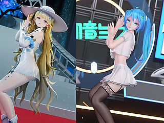 Multiplayer Masterpieces [mmd] Big Duck, Glory, Miku - Thumbs up, Dance Party, Orgy, Sexy Uniforms, Striptease, Korean Dance