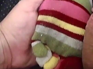 Amateur Girlfriend in Hot Sockjob POV