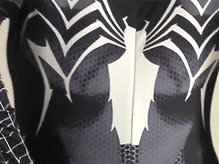 Fucking a Black Spiderman Cosplay Girl Until He Cums in Her Pussy Multiple Times - Latest Indonesian Porn