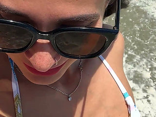 Selfie Fun and Beauty Boobs Flashing on the Beacch