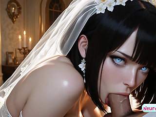 Stunning bride's wedding dress is ruined by explosive sinful facials
