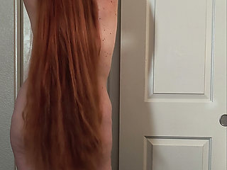 Seductive POV Hairjob From a Redhead Rapunzel