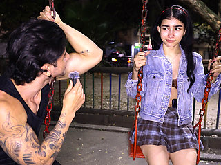 She Was Shy but Curious - Playground Interview Turns Into All-night Anal