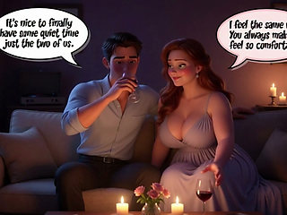 A Forbidden New Year Passion Ignites Between Close Friends in the Moonlit Backyard (AI generated)