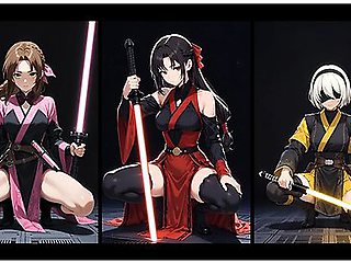 Tifa Lockhart And Hentai Anime - Ai Generated - Hentai - Tifa, Aerith And 2b - Jedi