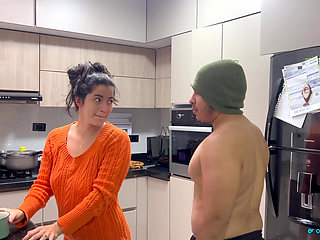 ! I surprise my horny wife with my big cock!