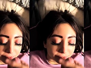 Great amateur video of Brunette POV oral sex