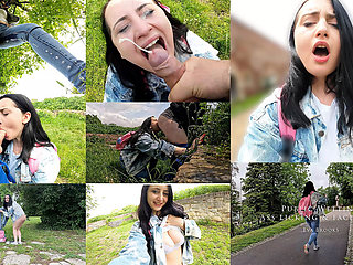 Eva Brooks Outdoors Wetting and Blow Job