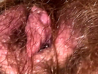Super Thick and Long Plussy Hair Bush Closeup