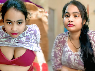 Desi Friends Duo Big Boobs Saree Blouse Drop Tease Ultra Hot Bedroom Mms Style