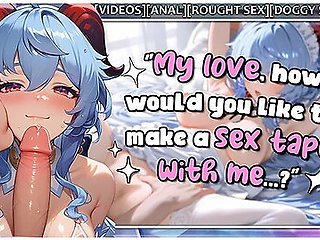 Voiced Joi - Your Girlfriend Ganyu Is A Porn Actress! [instructions Edging Videos Only]