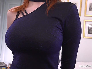 Busty redhead teen debutante fucks hard - natural tits